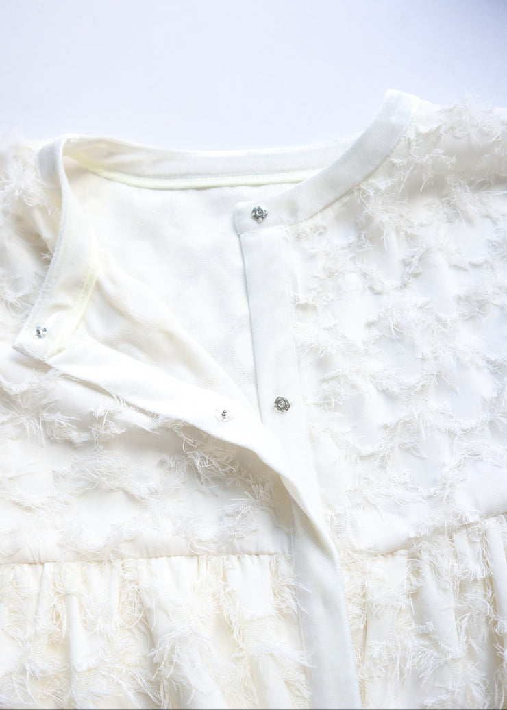 【第1位】cut jacquard tiered blouse/K256-66130