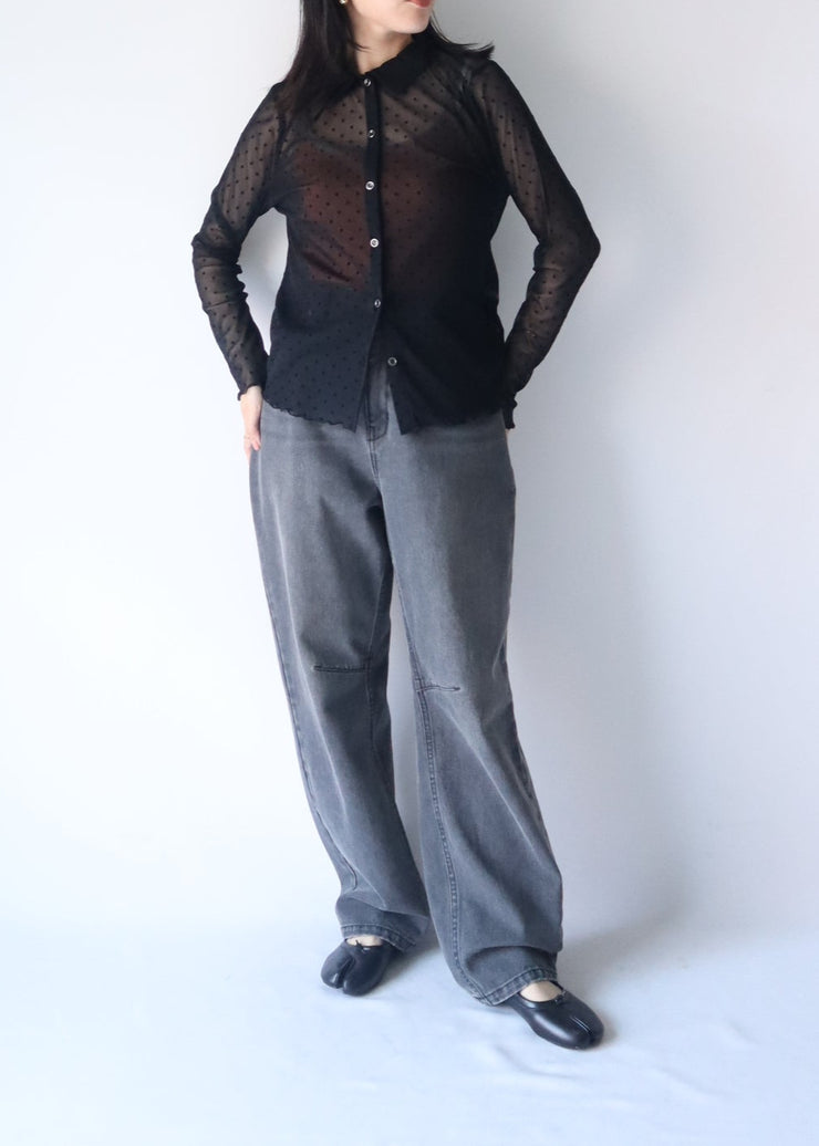 Flocky dots shirts/K256-66122