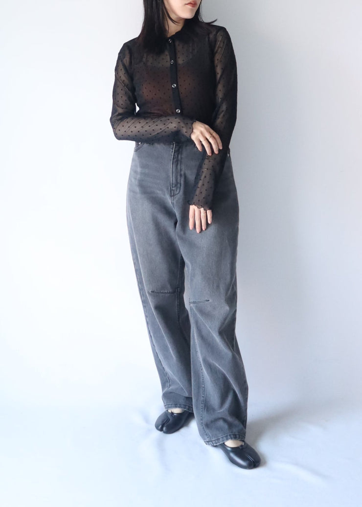 Flocky dots shirts/K256-66122