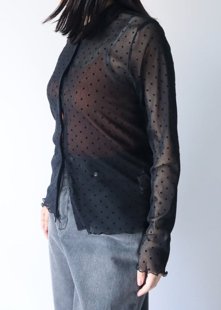 Flocky dots shirts/K256-66122