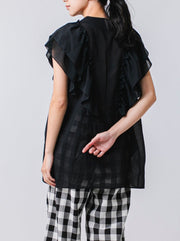 Tie  raffle blouse/K241-66101