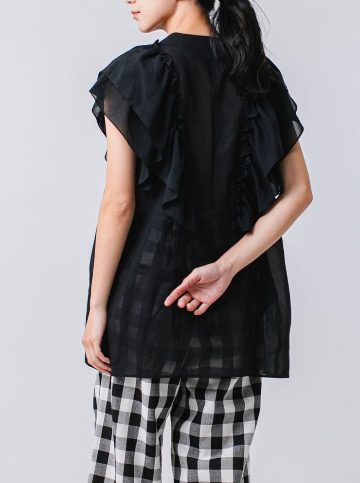 Tie  raffle blouse/K241-66101