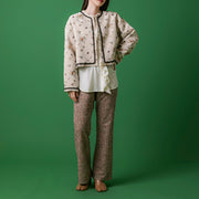 Tweed flare pants/K246-64149