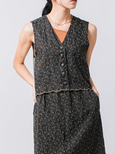 Embroidery vest/K241-68112