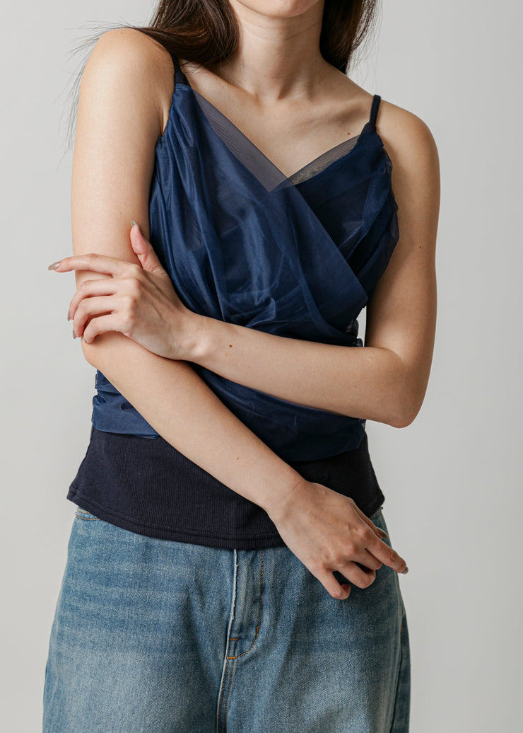 cross tulle camisole/K251-62258