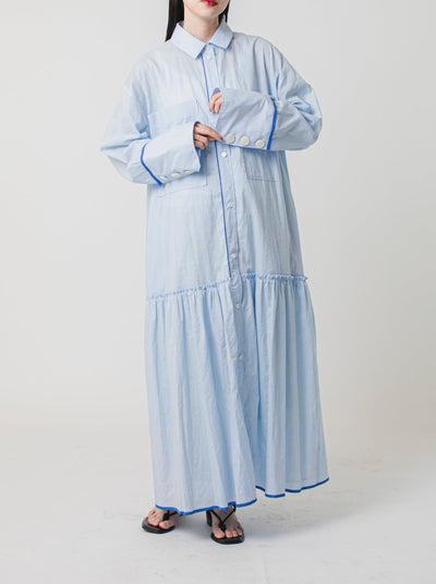 Big cuffs shirt one-piece/K241-67106