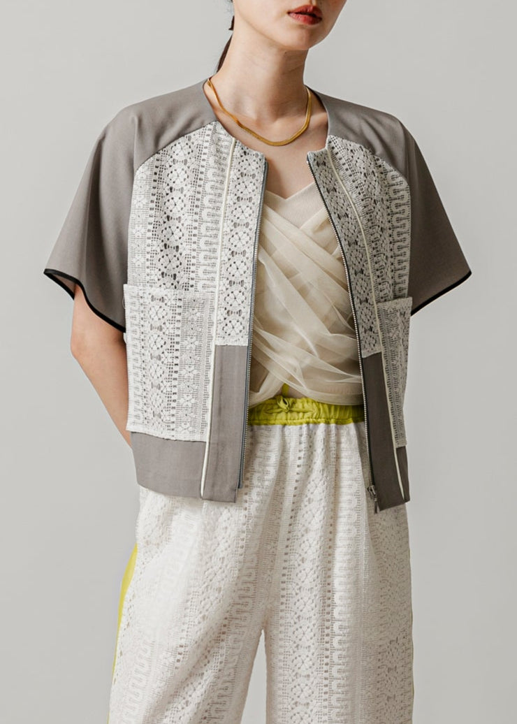 front lace blouson/k251-66127