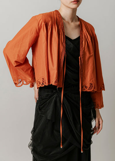 【新作】lace front string cardigan/K251-66120