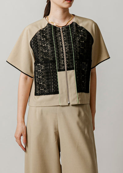 front lace blouson/k251-66127