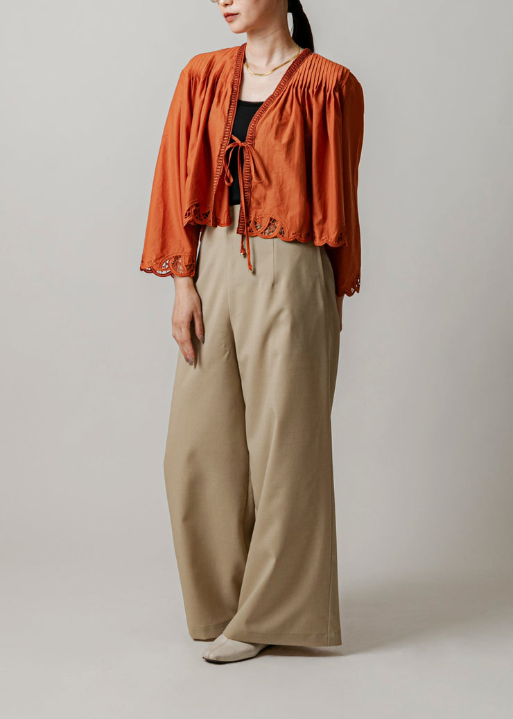 【新作】lace front string cardigan/K251-66120