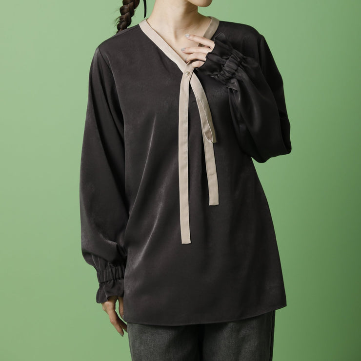 【新作】Tie blouse/K246-66111