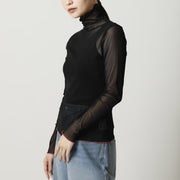 Tulle high neck tops/K236-62188