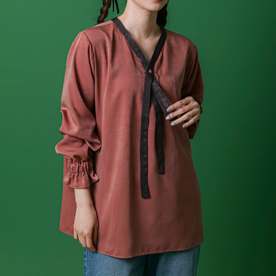 Tie blouse/K246-66111