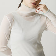 Tulle high neck tops/K236-62188