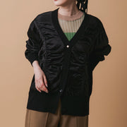 Front satin cardigan/K246-61047