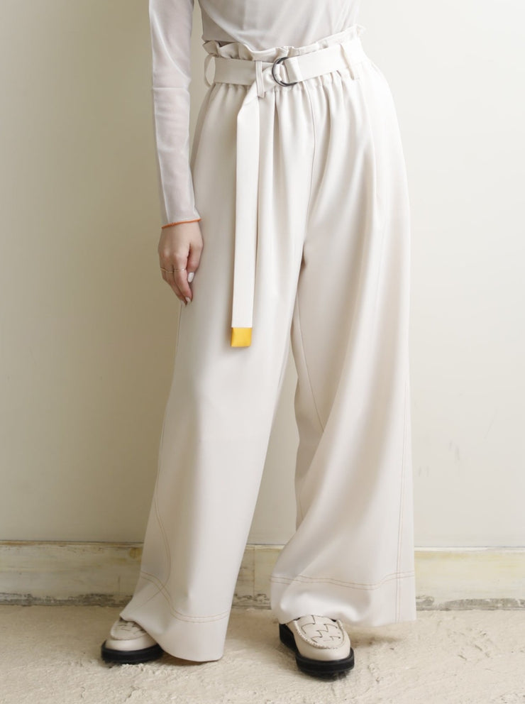 Color stitch high waist pants/K236-64111