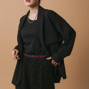 Open collar shirt jacket/K246-68117