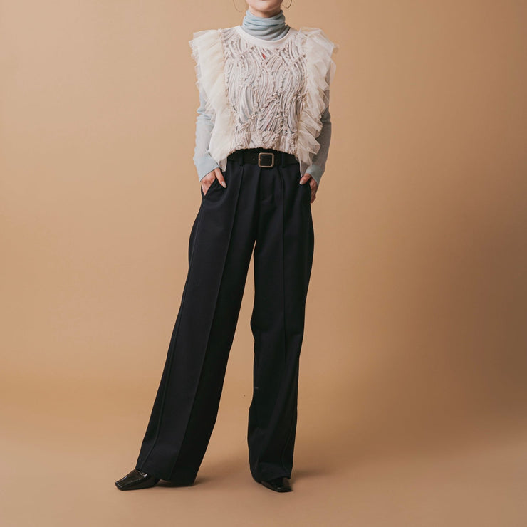 Center press stitch pants/K246-64142