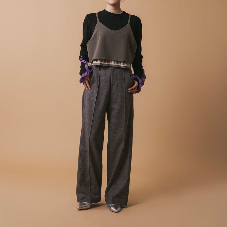 Center press stitch pants/K246-64142