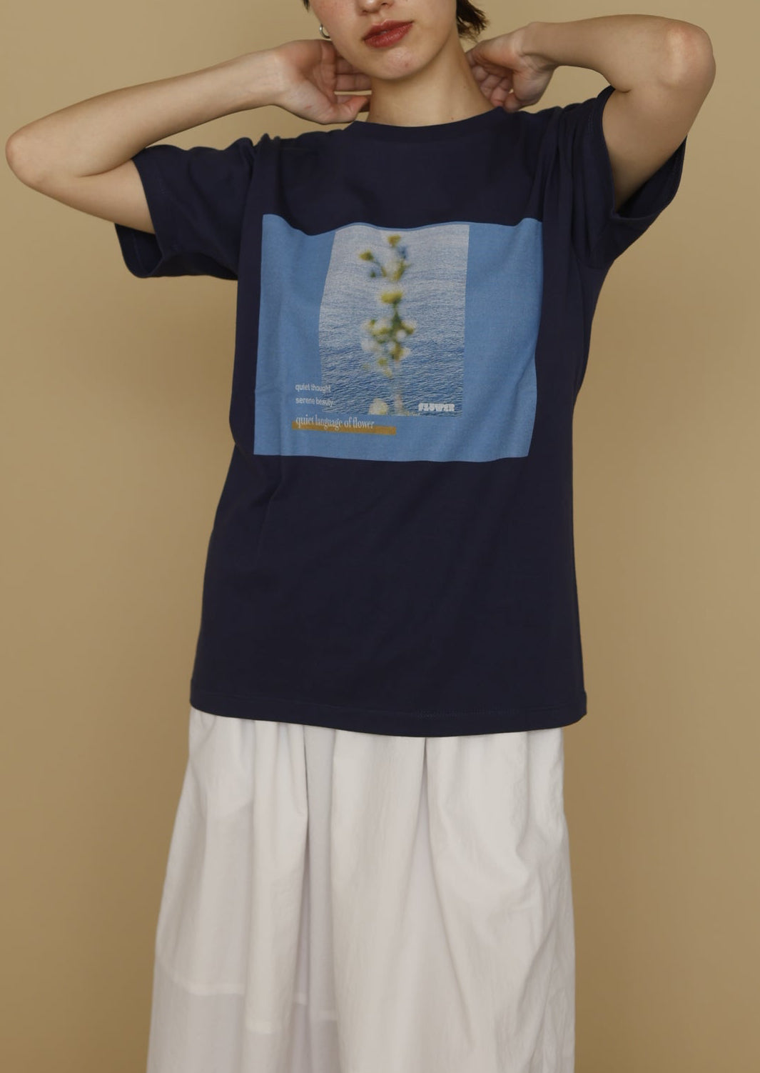 新作】silent flower T shirtサイレントフラワーTシャツ/K263-62307