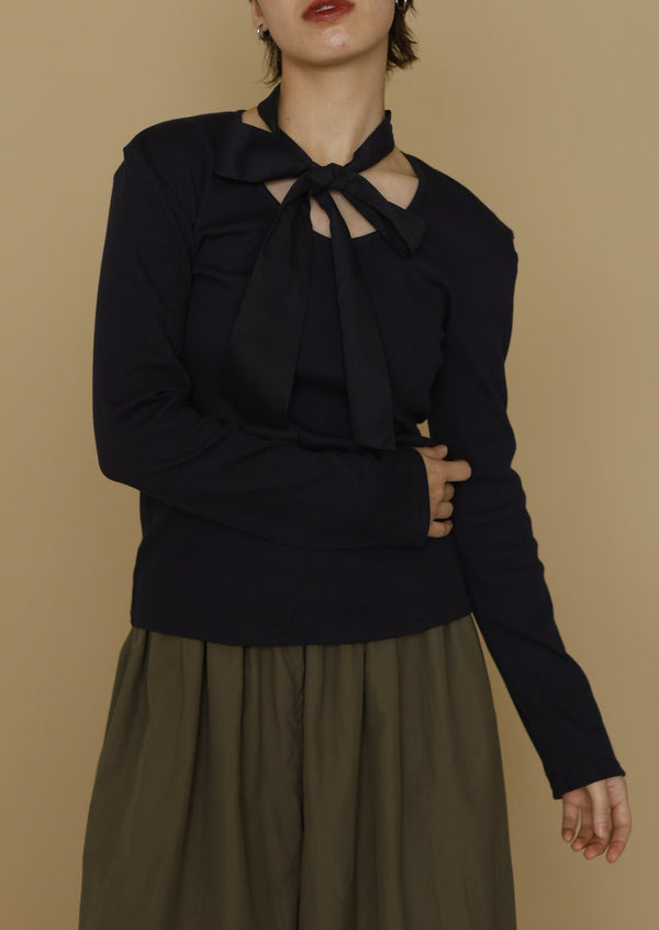 rib v neck topsリブv ネックトップス/K263-62300