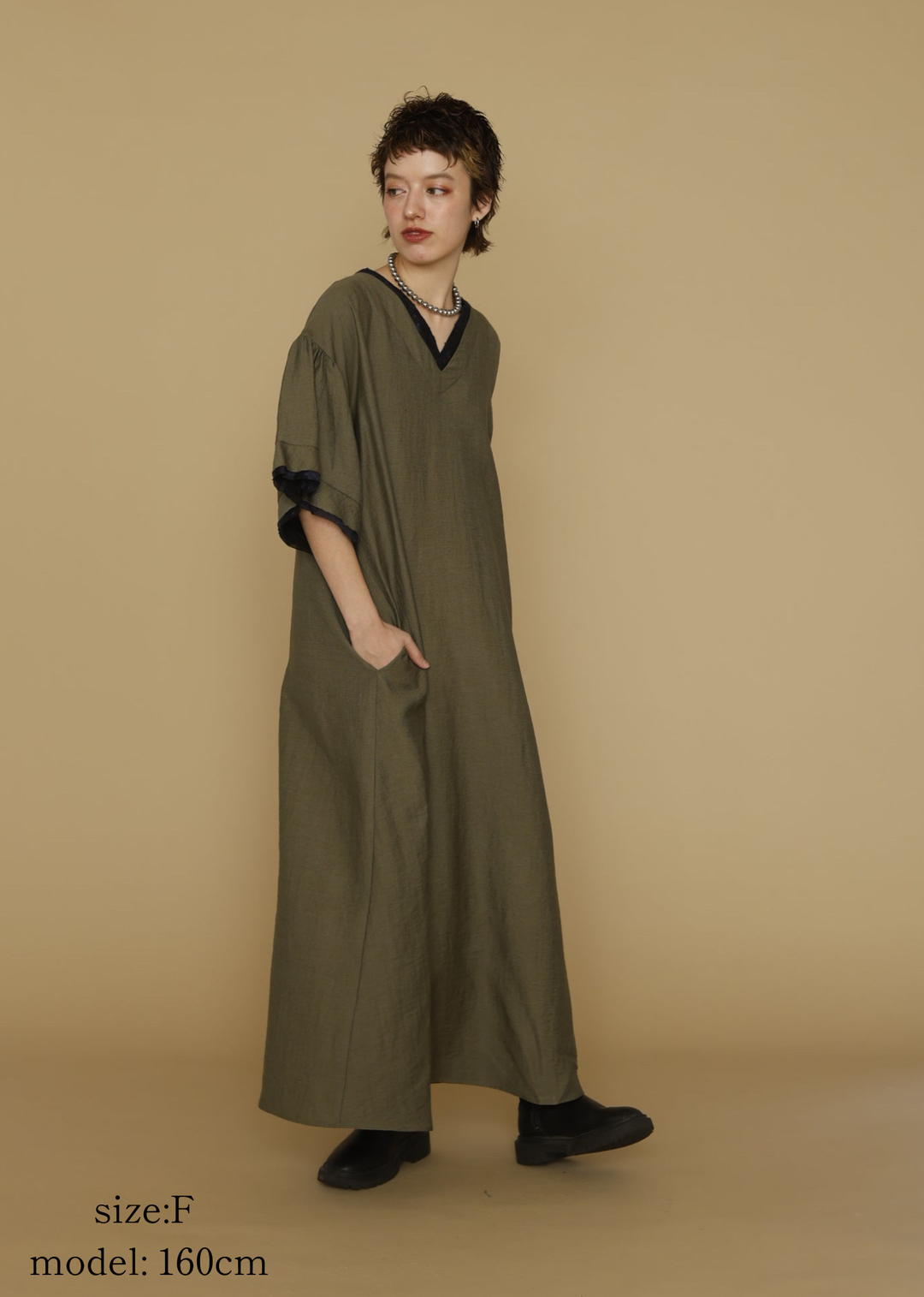 新作】V neck long dress Vネックロングドレス/K263-67157 – Kittle.