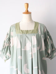 Square neck print one-piece/K231-67075