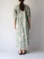 Square neck print one-piece/K231-67075