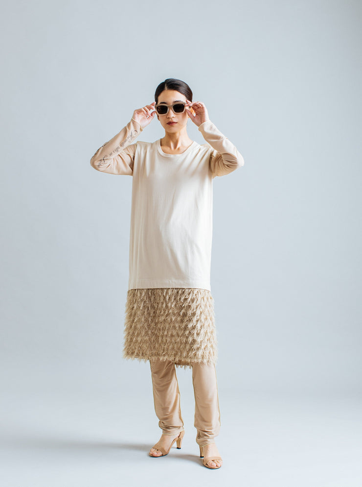 Skip chiffon leggings/K231-64072