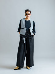 Belt high waist pants/K231-64104